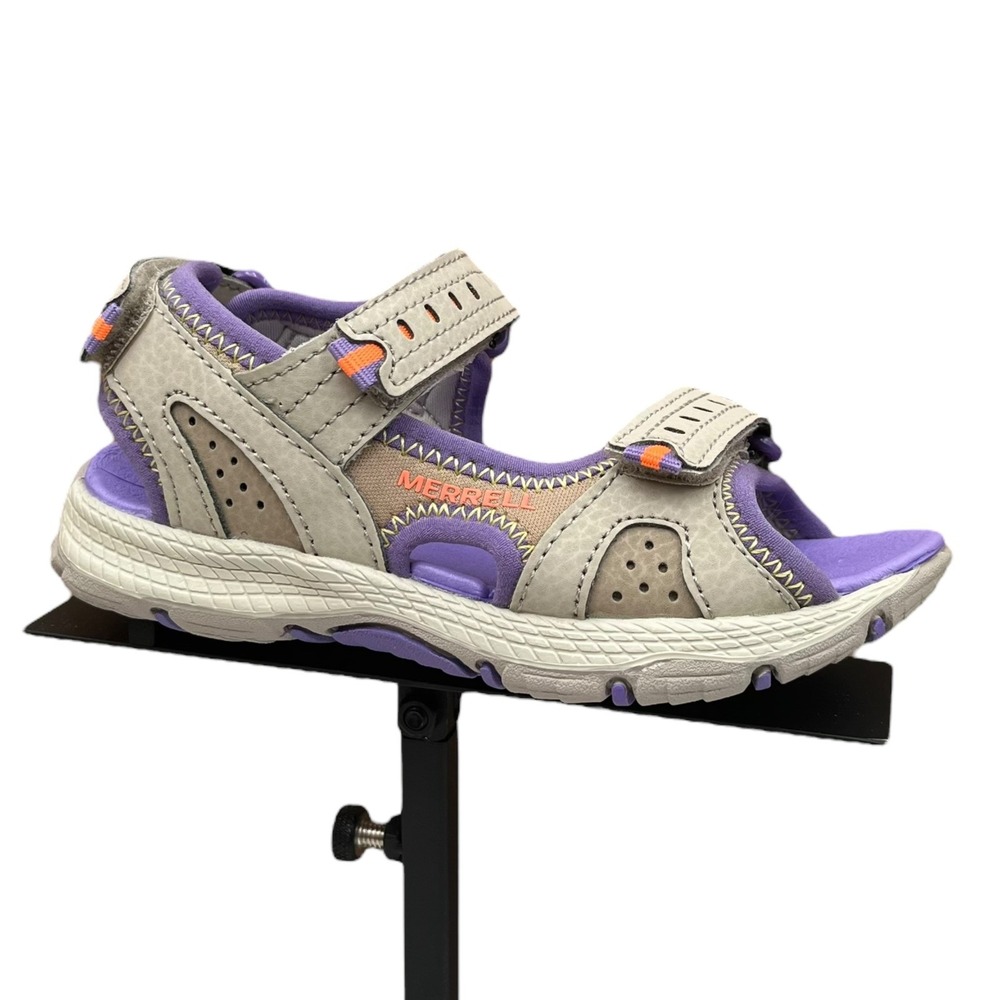 Merrell Toddler Girls Sport Outdoor Sandal Size 10 Purple/Gray Adjustable Straps